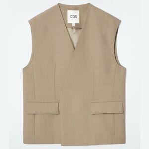 COS Longline Wool- Lined Twill Vest